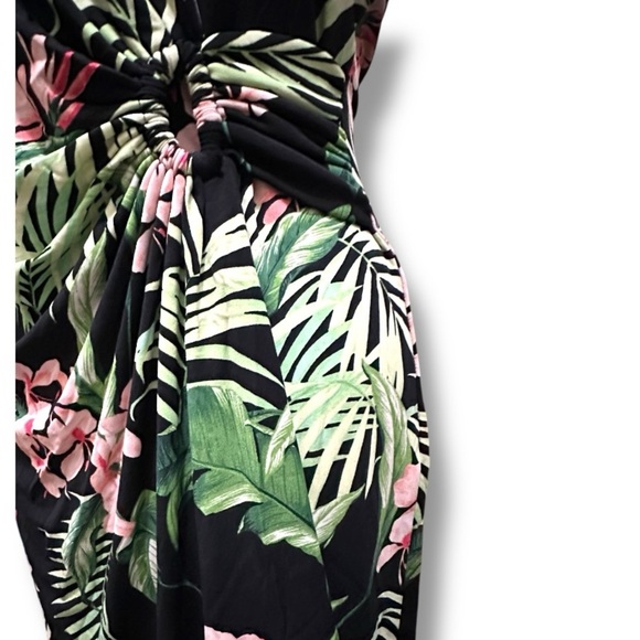 238 Tommy Bahama | NWT $148 Black Green Tropical Floral Halter Dress (Size XS) - Picture 13 of 16